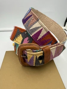 Multi Colored Loom Style Belt Sz M/L Women’s  - Picture 1 of 10