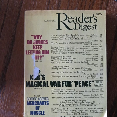 Reader's Digest Magazine October  1982 - Image 1 of 4