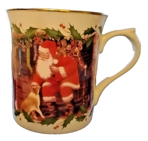 Vintage Lenox Christmas Cup Mug Santa's Holiday Journey A Friend to All 1998 - Picture 1 of 9