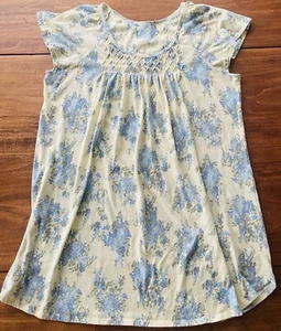 VTG Adonna Nightgown Womans XL Knee Length Short Sleeve Soft Knit Wisteria - Picture 1 of 5