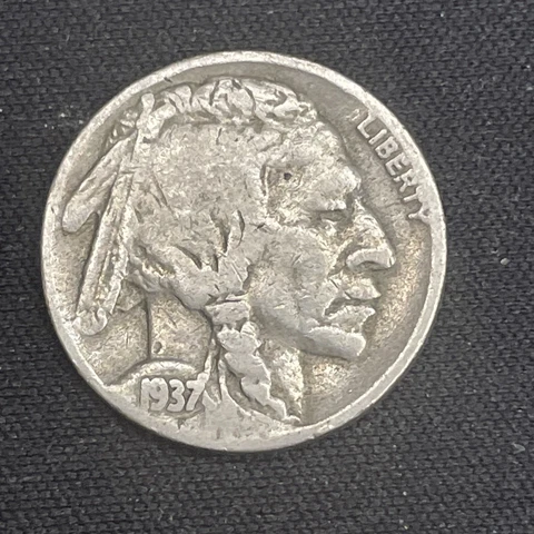 1937-D Buffalo Nickel FULL DATE XF Circulated Album Filler Lot B20 Cover