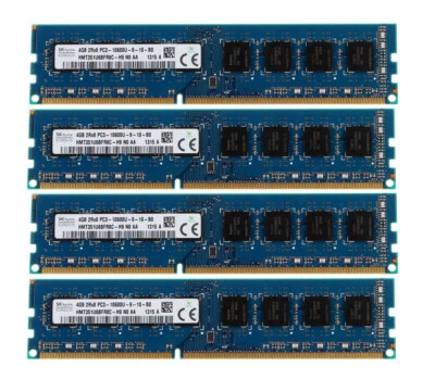 4x SK Hynix 4 GB 2Rx8 DDR3 1333 PC3-10600 MHz 240PIN DIMM memoria desktop RAM @ - Immagine 1 di 4