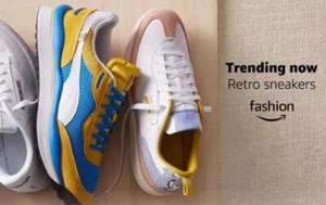 Puma Style Rider Stream On Sneaker Herren 7,5/Damen 8,5 oder 9 Größe Gelb Blau Retro - Bild 1 von 10