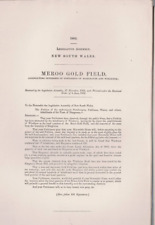 AUS PARLIAMENT PAPERS ,NSW 1962 , MEROO GOLD FIELD , HARGRAVES & WINDEYER