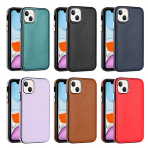 For iphone 14 Plus Stylish Leather Phone Cover - Picture 1 of 10
