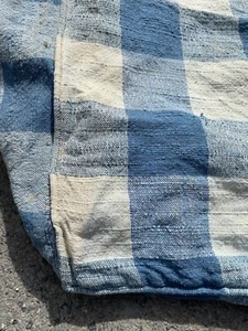 Tissu Coupon Ancien a Carreau XVIIIeme Linge Vêtement Époque Toile Matelas - Imagen 1 de 10
