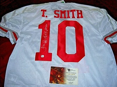 CAMISETA NIKE TROY SMITH OHIO STATE BUCKEYES GAI/COA FIRMADA OFICIAL CON LICENCIA Foto 1 de 2