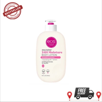 Loción corporal eos Shea Better para piel seca, Strawberry Dream, 16 fl oz, Best Seller Foto 1 de 4