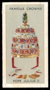 Tobacco Card, Godfrey Phillips, FAMOUS CROWNS, 1938, Pope Julius II, #4