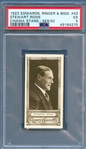 1923 E Ringer & B Cinema Stars #42 STEWART ROME British Actor Silent Film PSA 5