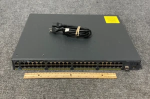 CISCO WS-C2960X-48FPD-L 48-Port Network Switch Catalyst 2960 w/ Power Cord - Picture 1 of 9