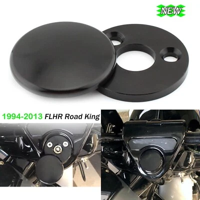 CNC Black Swivel Fork Lock Key Cover for Harley Touring Road King FLHR 1994-2013 Foto 1 de 4