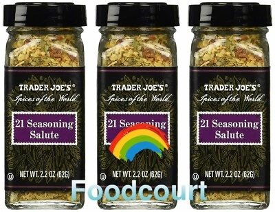 3 paquetes de saludo de condimentos Trader Joe's Spices of the World 21 2,2 OZ cada paquete Foto 1 de 4