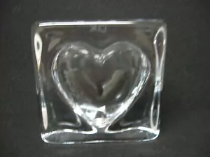 Pisapapeles de vidrio grande FORMA DE CORAZÓN de más de 3 libras - Imagen 1 de 8