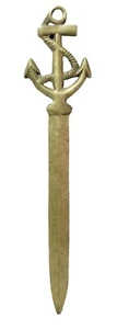 Brass Anchor Nautical Vintage Letter Opener Decorative Office Home - Picture 1 of 5