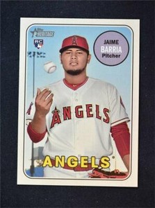 2018 Topps Heritage Base #593 Jaime Barria - Los Angeles Angels RC