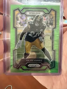 NAJEE HARRIS 2023 PANINI PRIZM FOOTBALL GREEN HYPER STEELERS - Picture 1 of 10