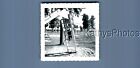 BLACK & WHITE PHOTO F+2305 LITTLE GIRL CLIMBING LADDER ON SLIDE IN PARK