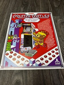 Vintage 1984 Atari CRYSTAL CASTLES Arcade Promotional Flyer - Picture 1 of 2