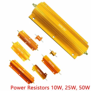 2 Stück Power Aluminium plattiert drahtgewickeltes Widerstandsgehäuse drahtgewickeltes Gehäuse montiert - Bild 1 von 5