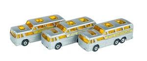 Matchbox Lesney Superfast MB66 Pink Yellow & Black Base Greyhound Coaches - Picture 1 of 15