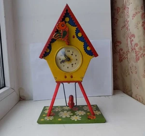Vintage collectible Swing clock mechanical toy USSR (28) - Picture 1 of 8