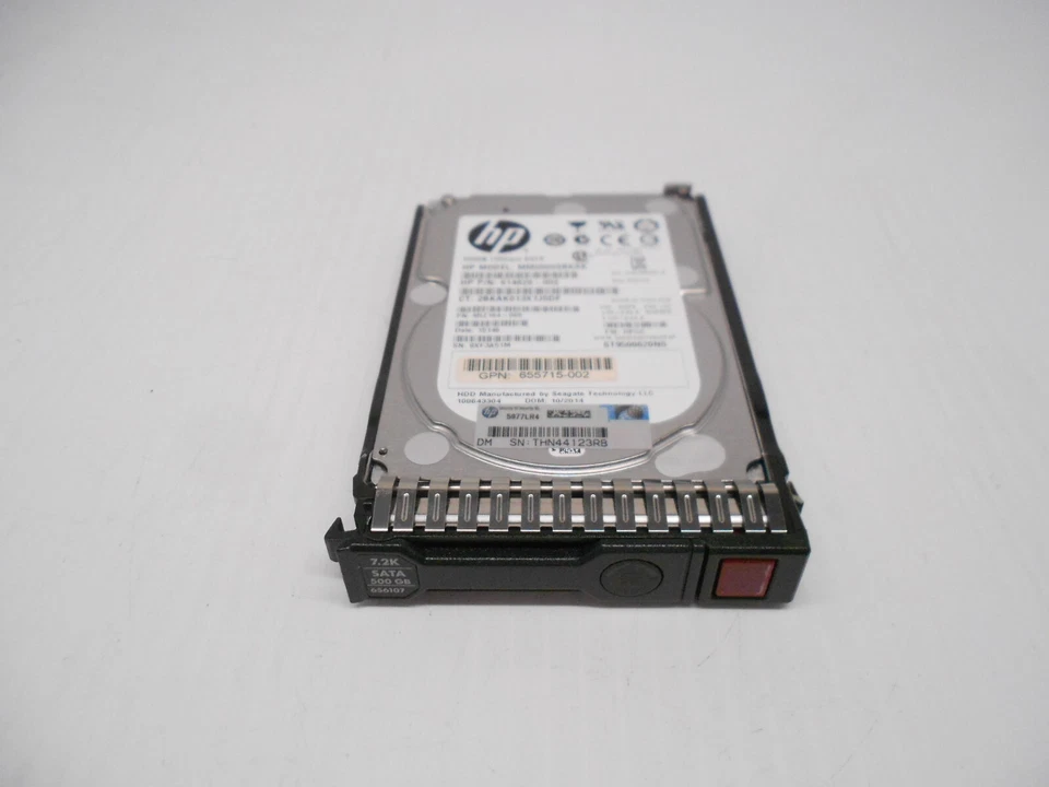 HP 500GB SATA 2.5" 6Gbps Server Hard Drive DL120 DL360 DL380 DL385 G9 G8 G10 - Image 1 of 1