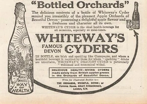 1916 Whiteways Ciders Whimple Devon Originalwerbung - Bild 1 von 1