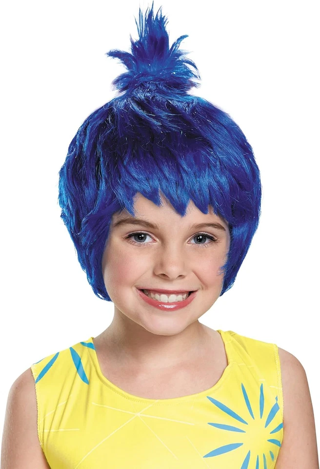 Girls Disney Pixar Inside out Joy Blue Wig Costume Accessory Dg86959ch
