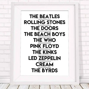 BANDS OF THE 60's - Music Poster Picture Print Sizes A5 to A0 **FREE DELIVERY** - Bild 1 von 14