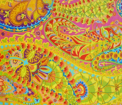 Kaffe Fassett PAISLEY JUNGLE LIME PG60     17” X WOF     original issue - Image 1 of 2