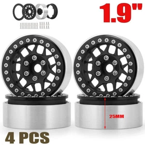 FLYXM 4PC 1.9" Beadlock Wheel Rim for 1/10 RC Axial SCX10 D110 D90 TF2 TRX4 CC01 - Picture 1 of 12