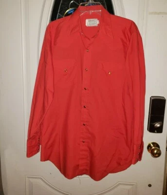 ¡Reducido! Usada en Excelente Condición H Bar C California Ranchwear Western Pearl Camisa a Presión 16-33 De Colección Hombres Foto 1 de 4