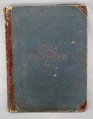 Rare 1896 Atlas Of Baltimore City Maryland By G. W. Bromley & Co COMPLETE • 4,085.05£