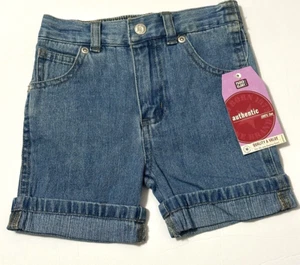 Pantalones Cortos de Jean Bermudas Azul Vintage Gloria Desteñido 18 Meses Niñas con Etiquetas - Imagen 1 de 9