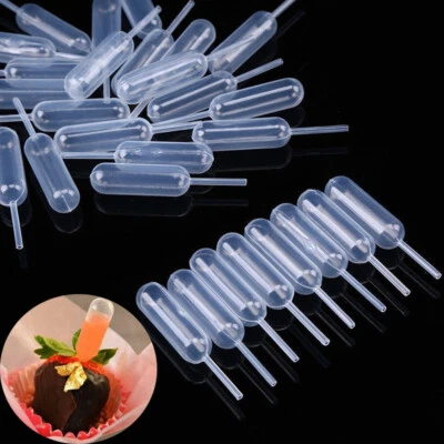 100pcs Plastic Squeeze 4ml Transfer Pipettes Dropper for Cupcake Ice Cream Kit - Image 1 of 4
