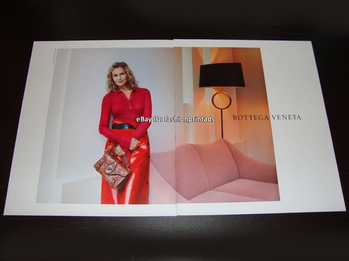 BOTTEGA VENETA ANNUNCIO STAMPA 2 pagine primavera 2017 modello iconico LAUREN HUTTON
