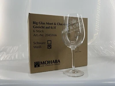 MOËT & CHANDON 6x Moet Chandon Ice Imperial Champagner Glas Gläser dickbauchig Ballon NEU OVP
