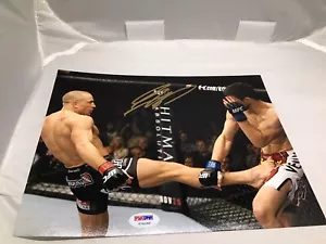 Georges St. Pierre signed UFC 8x10 Foto handsigniert PSA/DNA COA 1C - Bild 1 von 4