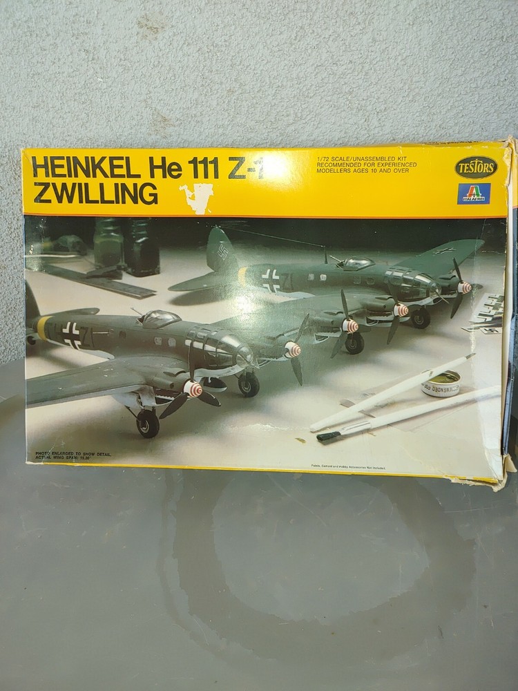 Testors Italeri Heinkel He 111 Z-1 Zwilling 1:72 l Kit #867 [U25(Revell+Italeri)
