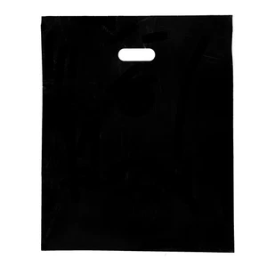 SSWBasics Retail Bags - Lightweight Black Merchandise Bags 15x18 Pack of 500 - Picture 1 of 2
