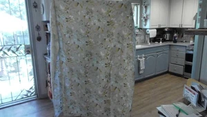 Tablecloth Multicolor gray turqoise Floral Print  Rectangular Cynthia Rowley - Picture 1 of 5