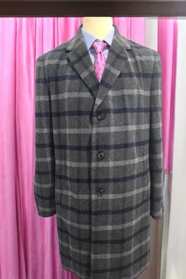 TOMMY HILFIGER CLASSIC BEAUTY WOOL BLEND FULL OVERCOAT 44R - Image 1 of 4