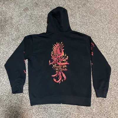 Hermosa sudadera con capucha Disaster Fire Phoenix “From The Ashes I Rise” para mujer XL negra Foto 1 de 4