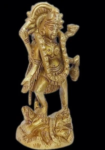 Royal Brass Statue Idol Murti Goddess Maa Kali Mahakali Home Temple Mandir Sawan - Picture 1 of 6