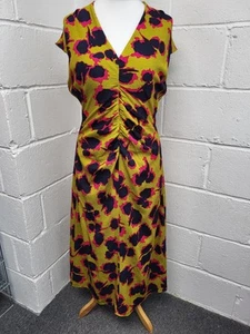 The Fold Silk Blend Multicoloured Castello Midi Dress.Size 16. PD2003460 - Picture 1 of 11