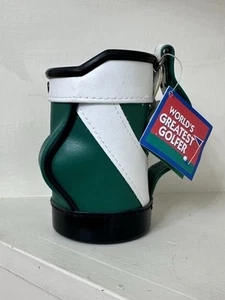 Golf Bag Koozie Cooler Can Drink Holder 5 Inch Green Black White Golf Accessory - Picture 1 of 3