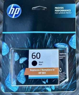 Genuine HP 60 Black Ink Cartridge - Exp 12/25 Replaces HP901 - Image 1 of 2