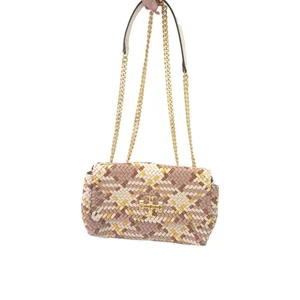 Neu mit Etikett Tory Burch Kira Umhängetasche gewebtes Leder kleine Designer Schultertasche - Bild 1 von 13