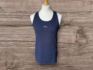 Boohoo Man Navy Cotton Vest With Front Graphic Size S - Picture 1 of 7